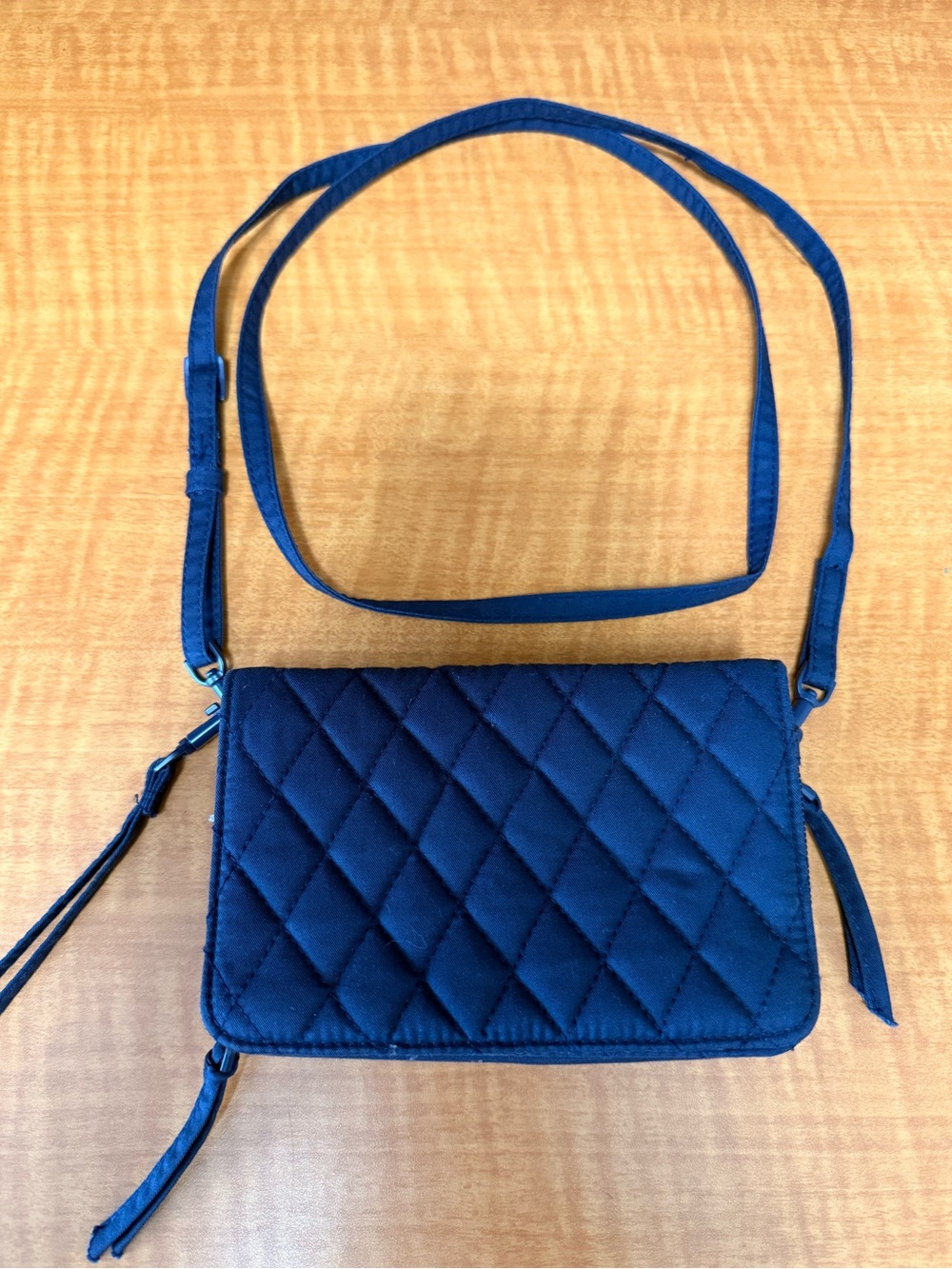 Vera Bradley Quilted Navy Crossbody Wallet